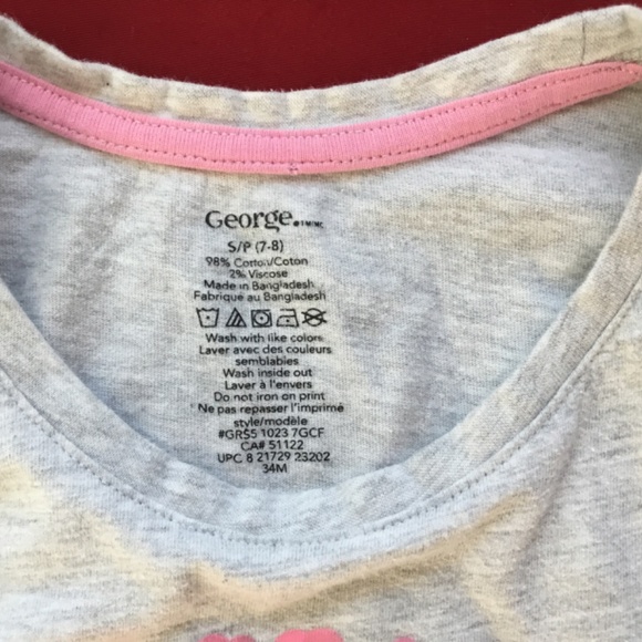 George Small Gray Tee. Flower Design. - Picture 3 of 3